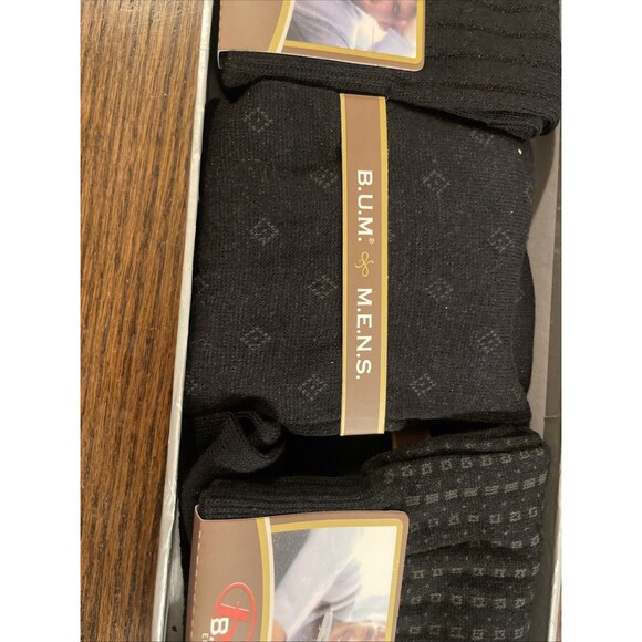 BUM Equipment Men's Gift Set Dress Socks 3 Pair Black Patterns 7-12 - Picture 3 of 6